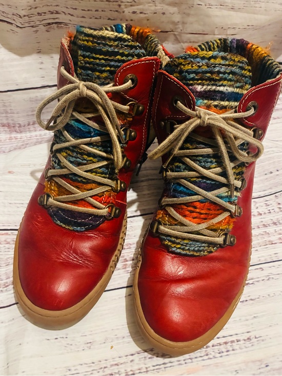 Josef Seibel Shoes - Josef Seibel Maren 06 red leather ankle boots Red Women's Lace-Up
